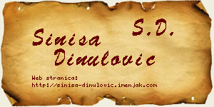 Siniša Dinulović vizit kartica